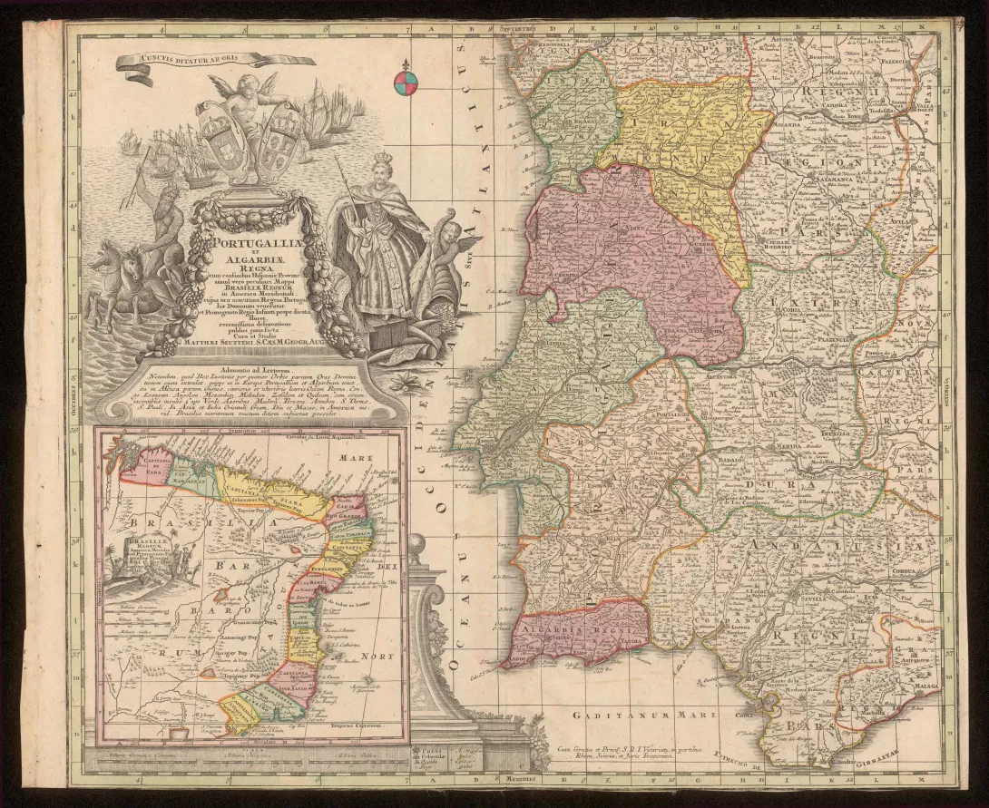 Carte historique du Portugal 